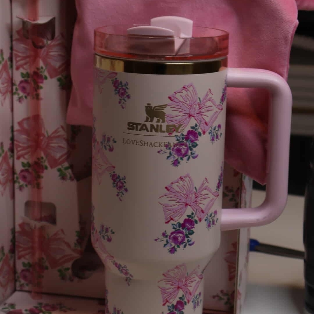 Stanley Pink and White Floral Mug
